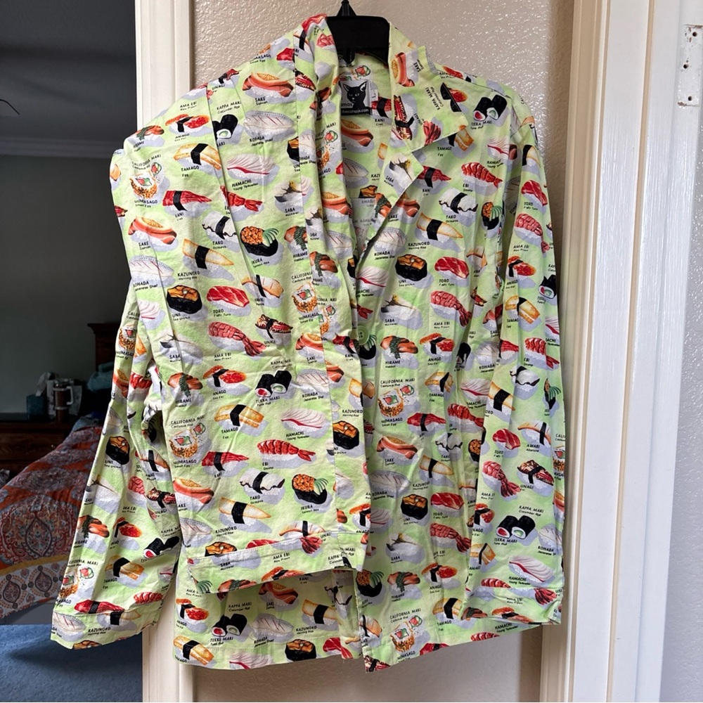 The cats pajamas, sushi theme women’s large